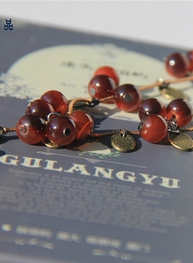 通透古铜色树叶民族风云南挂链