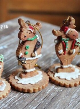 美式乡村风小鹿圣诞树家居装饰