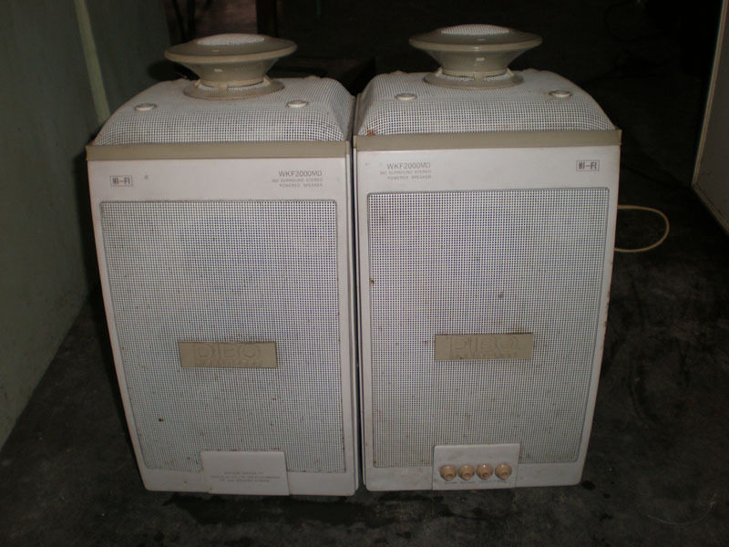 DIBO WKF 2000 MD active speaker (black and white, with audio cable and connecting cable)