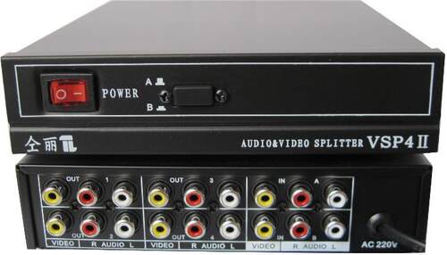 仝丽VSP4（2） AV 二进四出 音视频分配器 2进4出 VSP42 VSP4II