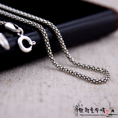 复古泰银百搭毛衣项链