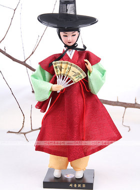 韩国进口男士儒生人偶/韩国传统工艺品/摆设品/正品/H-P02910