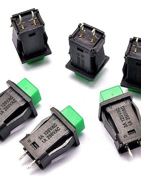 自锁开关 按钮开关/DS-429A 1A/250V绿色
