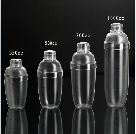 酒吧PC树脂雪克壶  刻度杯摇酒器调酒壶 搅拌奶茶350CC-1000CC