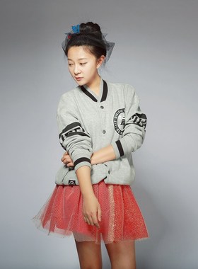 萝衣记L14AP02定做春夏款金属丝蓬蓬裙金黄色网布演出半身纱裙