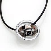 Package mail small tungsten steel globe necklace smiling pop Korean chain style worn by both women and men