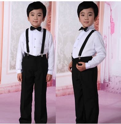 清仓处理儿童演出服花童装男童礼服小学生大合唱男孩背带裤表演服