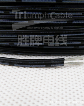 UL2468 AWM 20AWG双并线 黑印白节 黑注竹节 黑注斑马条电线610米
