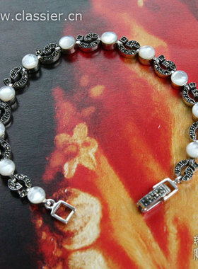 天醉贝壳复古泰国手工饰品老银匠