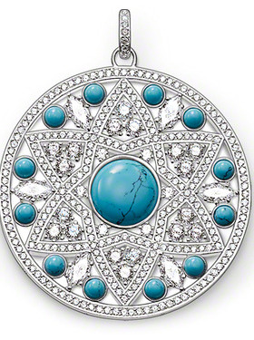 托马斯萨博绿松石波西米亚风挂坠