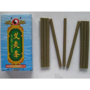 汉医艾绒Ф7cmx120cmx30支身体温灸棒用微烟艾草条/有烟艾条 无烟