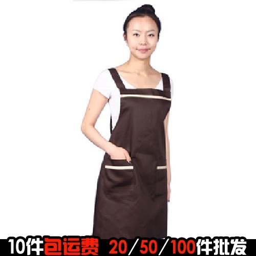 AE29 厂家直销 韩版时尚家居 厨房围裙 咖啡厅服务员工作长款围裙