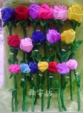 玫瑰花 枚红色/红色/蓝色/黄色/橙色/粉色 /毛绒花束
