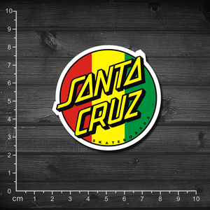 单张 复古滑板贴纸 Santa Cruz 雷鬼风格 笔记本贴纸 箱贴 防水