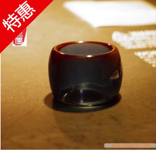 彩色中东贵族蜜蜡老料蓝精灵情侣扳指戒指指环男女饰品17.8 18.8