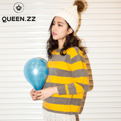 Queen.zz Europe and the socialite winds fall/winter 2014 season new striped wool sweater MY087#