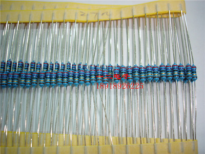 RJ24 1/4W 1% 27R 插件精密电阻100只 全新原装