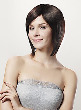 100% 真发 短款BOBO头 外贸假发 自然黑色BOBO头