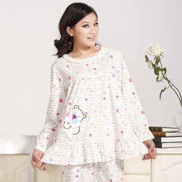 加大码产妇哺乳套装纯棉春秋月子服 韩版加肥孕妇睡衣家居服雅孕