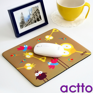 韩国actto女生光电鼠标垫创意可爱卡通布艺小清新加厚长寿命水洗