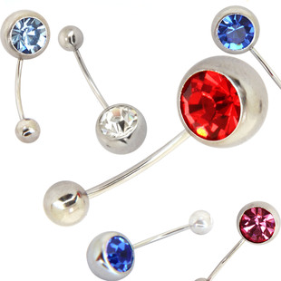 大球大号款  不过敏钛钢 经典 脐环款耳钉耳环 长针 细针