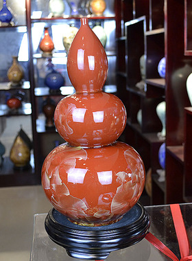 葫芦现代时尚结晶釉大号工艺品