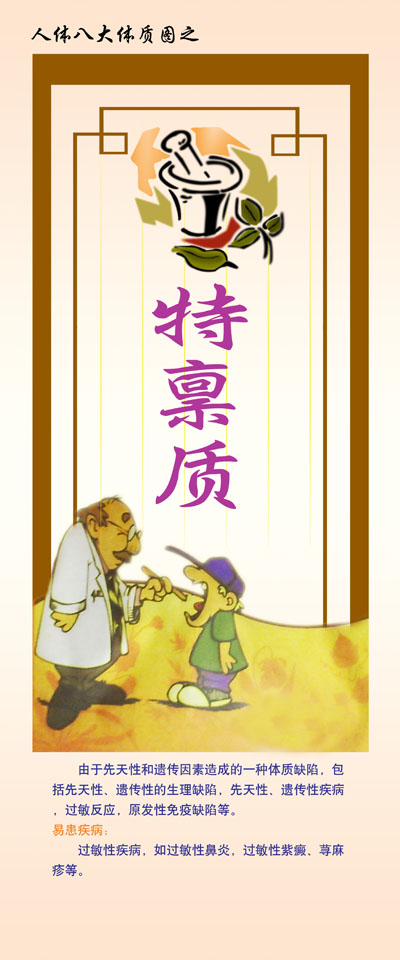 海报印制338人体海报展板57医院人体八大体质图 特禀质易患疾病