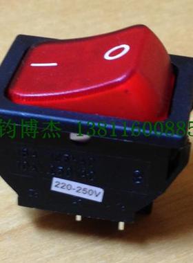 电子开关台湾新进SCI船型开关4脚带灯红色220V翘板开关R13-87