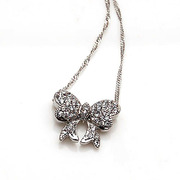 Package mail smiling rhinestone Butterfly Korean women pendant necklace collar accessory pendant jewelry pendant jewelry