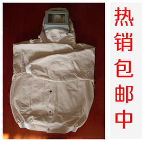 包邮喷砂机配件喷砂服防护服连体带帽打砂衣涂装全身防护劳保用品