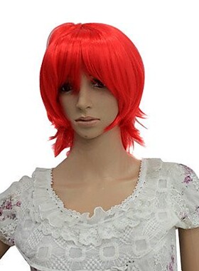 红色反翘短发