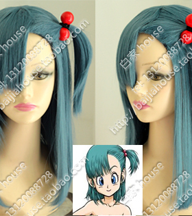COS假发 七龙珠 布尔玛·布里夫斯 布玛Bulma 青蓝色不包括发饰