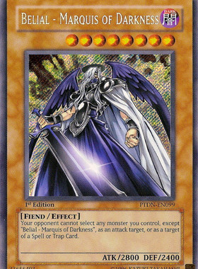 游戏王 美版 正版 - 暗之侯爵 贝利亚 Belial/银碎/PTDN