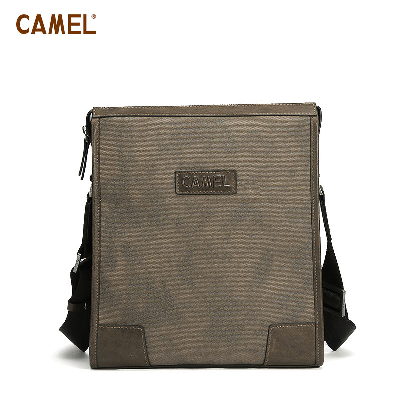 【非卖品】camel骆驼正品 休闲时尚 帆布潮酷风范男包单肩斜挎