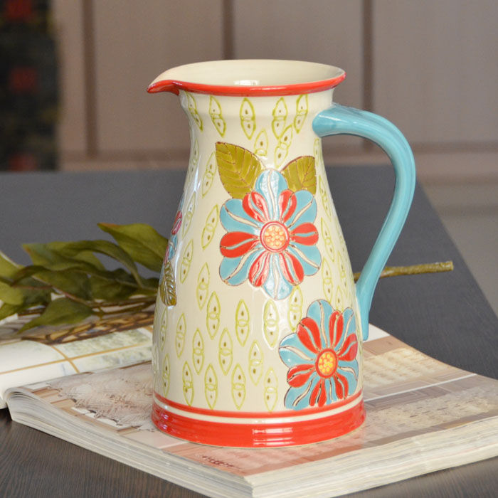 Coloured drawing Retro ceramics vase Decoration American style rural European style modern Simplicity Porcelain The flowers kettle Countryside decoratein the Home accessories , Vase/Flower/Artificial flowers/Imitation jewelry , Flower/Vase , Vase  category - from Buy2taobao.com to provide professional Taobao agent buy service