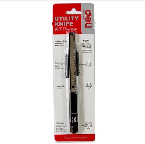 得力美工刀 得力2056 锌合金美工刀 裁纸刀 得力切纸刀 手工刀