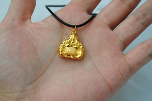 镀金吊坠 金弥勒佛 金佛吊坠项坠 男女士吊坠 真空镀真金年底包邮