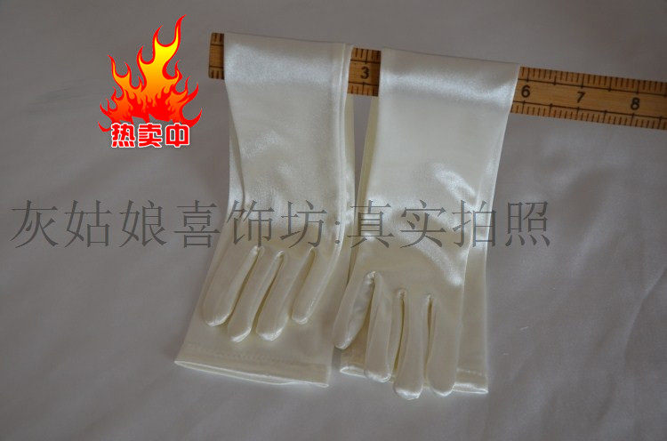 特价实拍出口高档新娘长手套新娘超长手套 婚纱礼服进口缎面手套