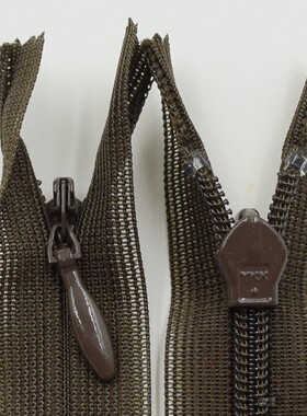 YKK2号蕾丝边隐形闭尾（闭口）拉链  短裙子  157褐色  20cm