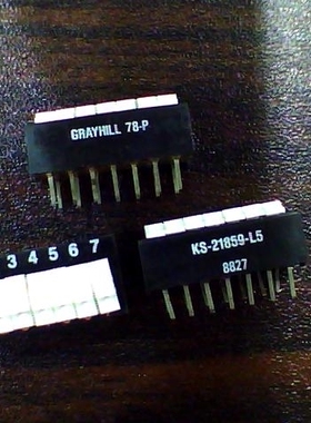 Grayhill KS-21859-L5 开关 DIP-7  7 位置双式直插式封装开关