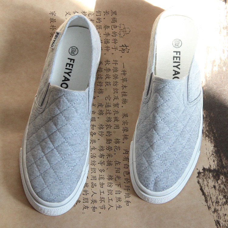 秋装新款韩版小白鞋女低帮帆布鞋平底学生休闲鞋套脚运动鞋子