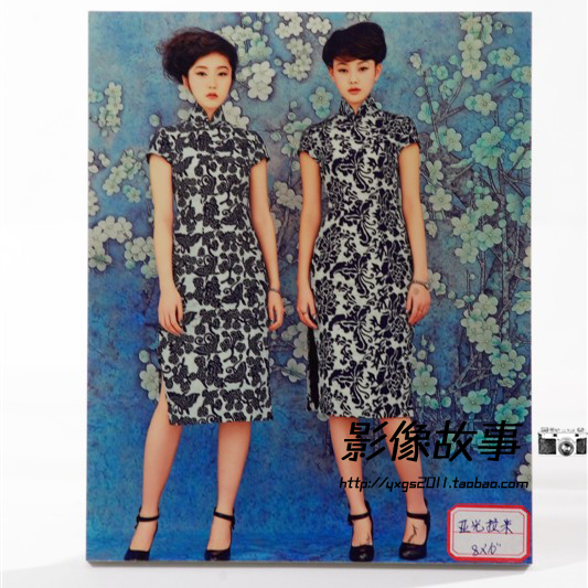 36寸水晶相框定做 水晶版画拉米娜制作 婚纱照片定制影楼木板画