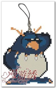 [6件包邮2皇冠]魔兽世界 十字绣 德鲁伊 鹌鹑 手机链