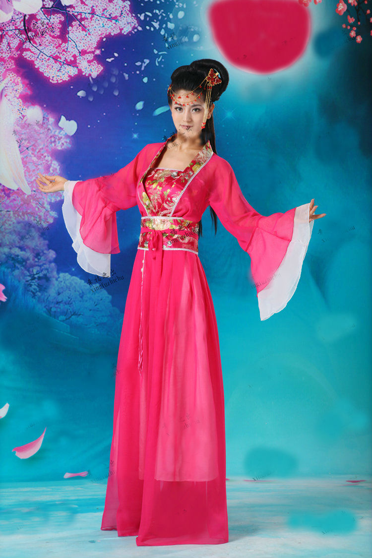 古代服装古装唐朝贵妃仙女装汉服演出服新娘影楼主题服装拖尾贵妃