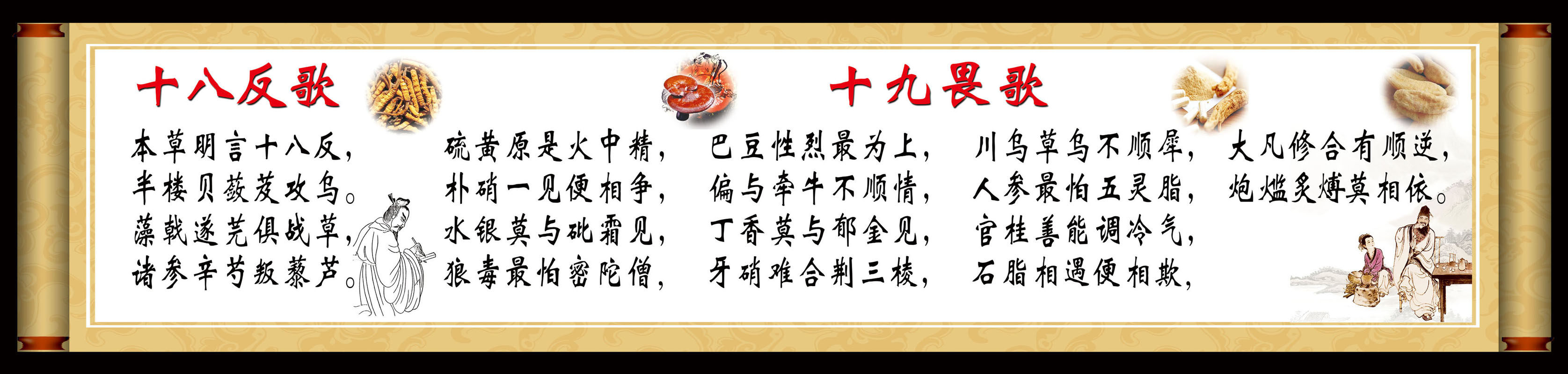 643海报印制海报展板素材30中医十八反歌 十九畏歌