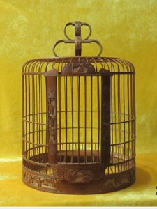 老竹雕花画眉笼/川式画眉笼