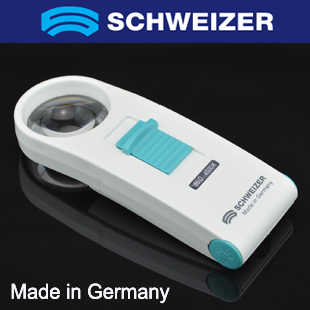 瑕疵品德国schweizer视维德手持高倍带LED灯专业鉴定放大镜134392