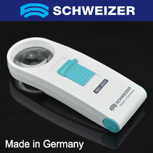瑕疵品德国schweizer视维德手持高倍带LED灯专业鉴定放大镜134392