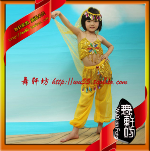 儿童印度演出服装表演服天竺肚皮舞台舞蹈服装幼儿园新疆舞蹈套装