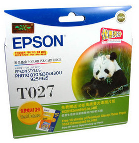 【原装】原装爱普生 T027 彩色墨盒*Photo810 Photo830